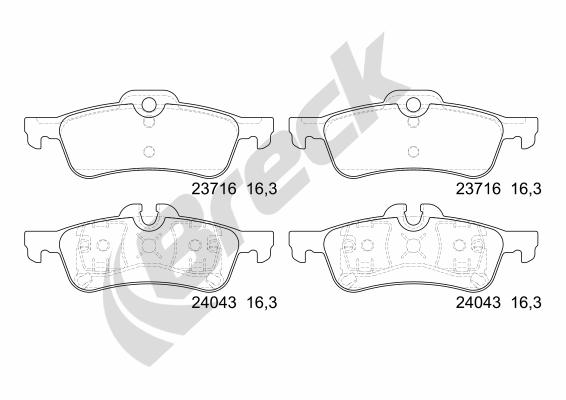 Set placute frana,frana disc 23716 00 704 00 BRECK